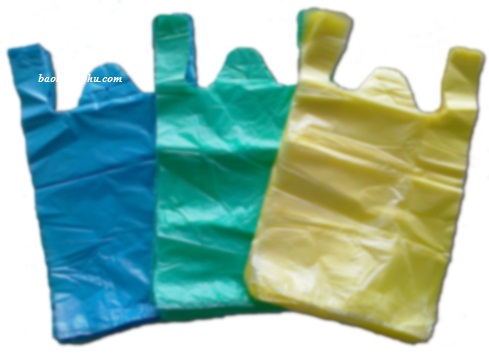 Colored plastic bags